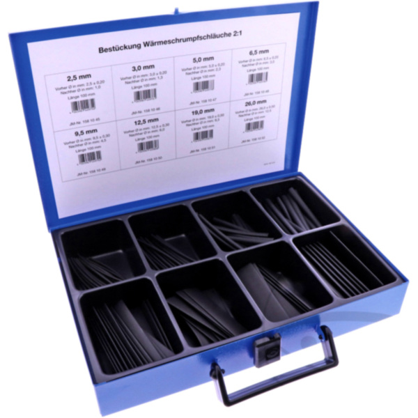 HEAT SHRINK TUBING ASSORTMENT BLACK JMP
