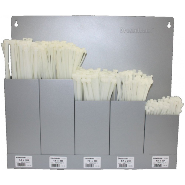 Cable tie kit wandh sort 4026303864664