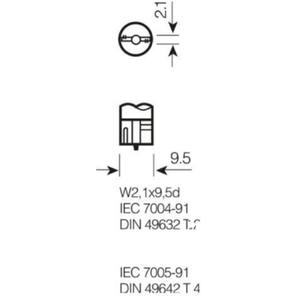 Bulb  12V5W2.1X9.5D 2 Blister_1