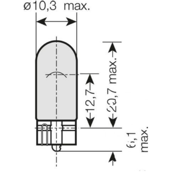 Bulb  12V5W2.1X9.5D 2 Blister_2