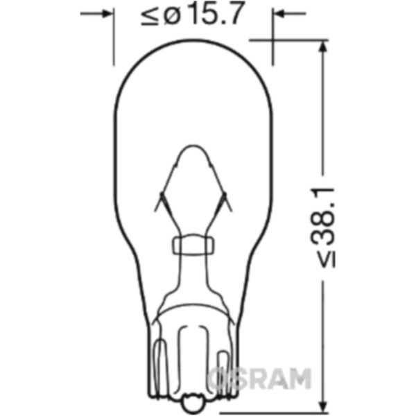 Bulb 12v16w w2.1x9.5 osram_1