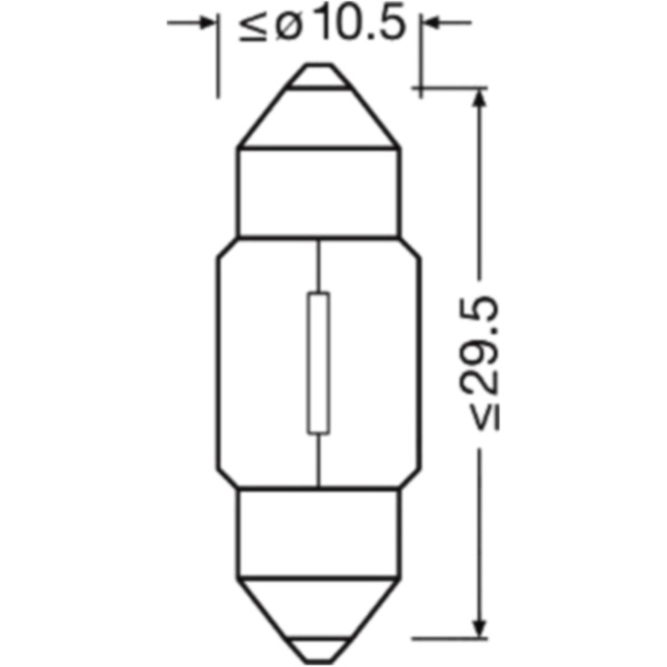 Lampe 12V10W SV8.5-8 Osram 2 BLI JMP 1590316_1