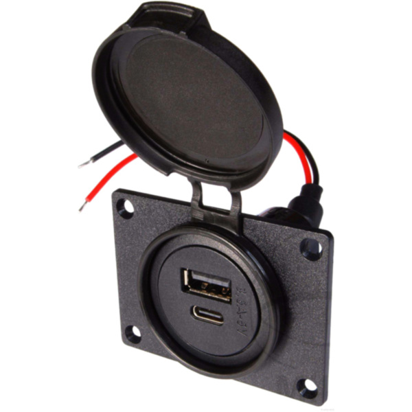 Doppelsteckdose USB 12/12V 3600MA USB-A / USB-C