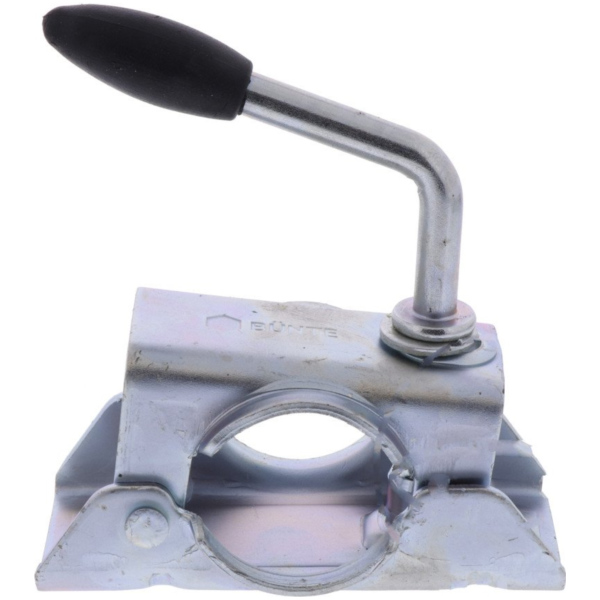 Jockey wheel bracket clamp