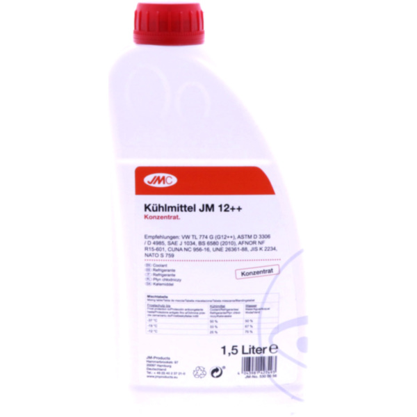 Kühlmittel JM 12++ 1.5 Liter JMC mit Frostschutz Alternative: 5300086
