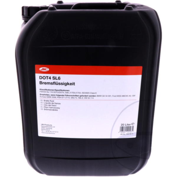 Brake fluid dot4 sl6 20l jmc