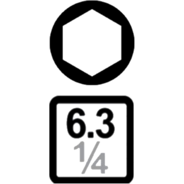 Insert hexagon 1/4 4mm 336704_1