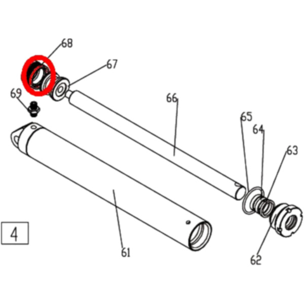 Hydraulic cylinder piston seal