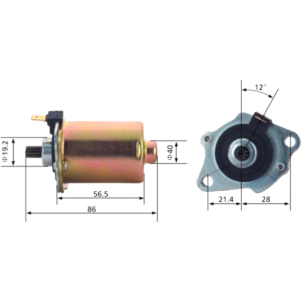 Starter motor jmt MQD401 anticlock_1