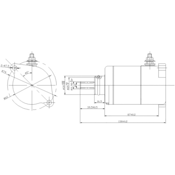 Anlasser JMP MQD652clock_1