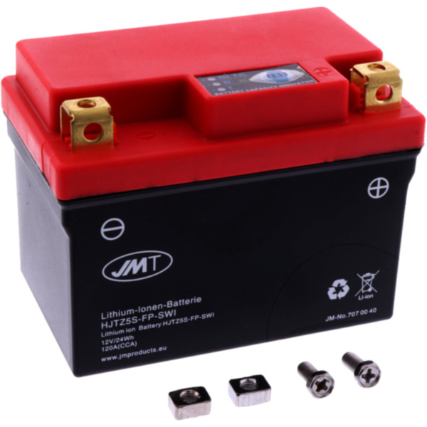 Motorradbatterie HJTZ5S-FP JMT passend für MBK YN Ovetto 100 SB042 2001, 6,8 PS, 5 kw