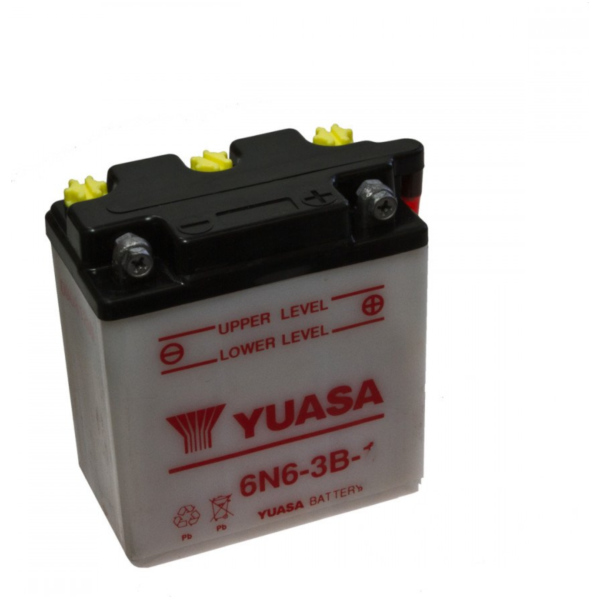 Motorcycle Battery 6N6-3B-1 YUASA fitting for Yamaha XT  250 3Y3 1981, 22 PS, 16 kw