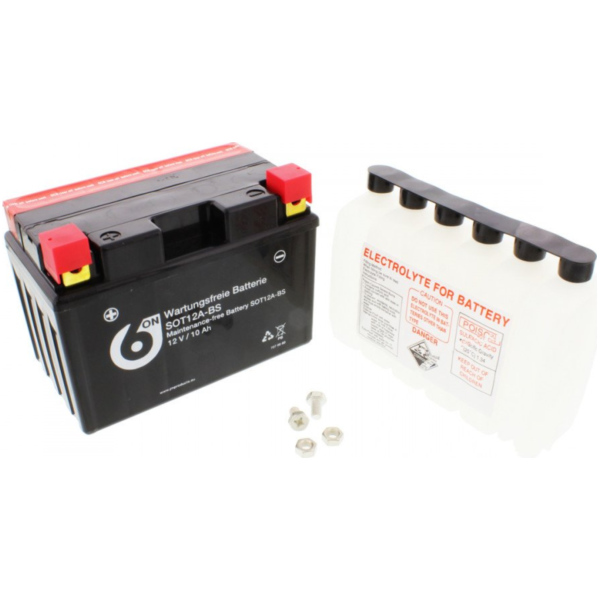 6-on battery yt12a-bs fitting for Kawasaki J EditionABS 125 SC60000G1 2016, 14 PS, 10,3 kw