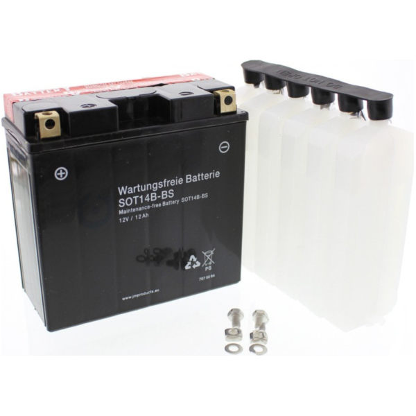 Motorcycle Battery YT14B-BS 6-ON fitting for Yamaha FJR ABS Automatik 1300 RP285 2021, 146,2 PS, 107,5 kw