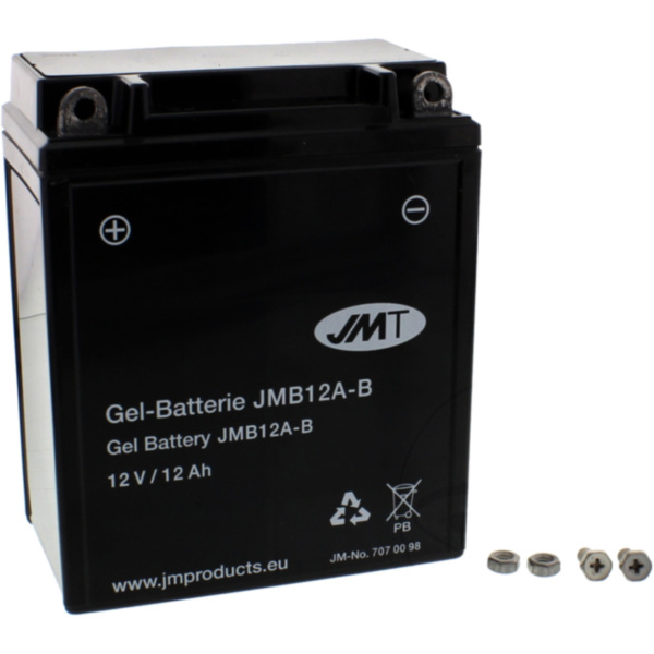 Motorcycle Battery YB12A-B GEL JMT