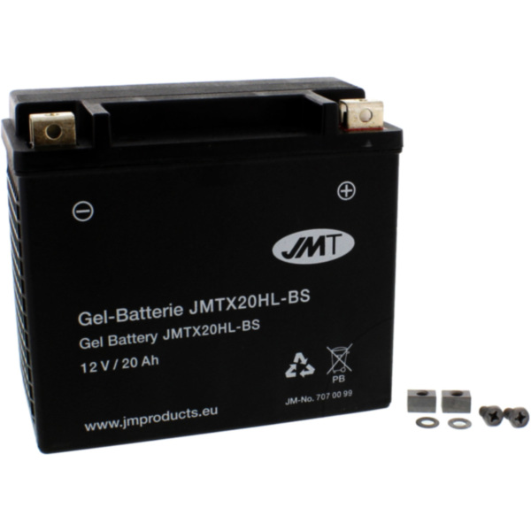 Motorcycle Battery YTX20HL-BS GEL JMT fitting for Cectek/Herkules Quadrift LOF 525  2012, 40,8/20,4 PS, 30/15 kw