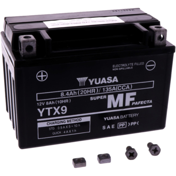 Battery motorcycle ytx9 wet yu fitting for Kawasaki Z ABS 70 kw (A2) 900 ZR900HHA 2020, 48 PS, 35 kw