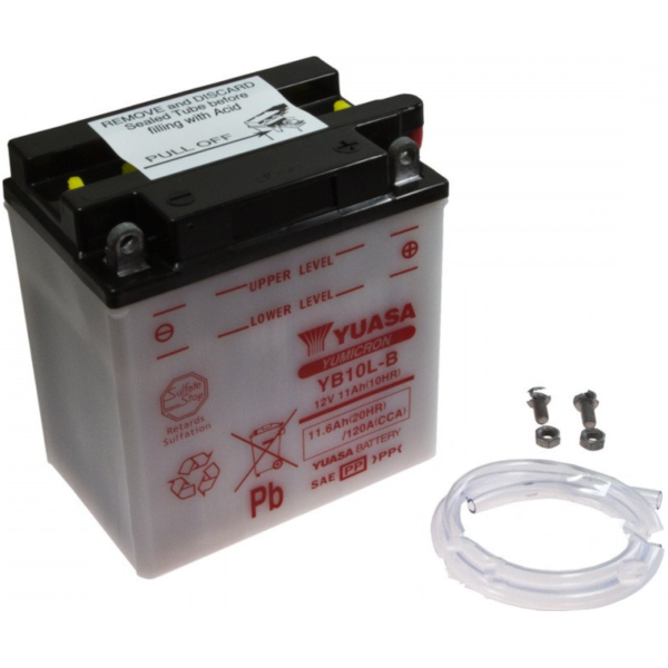 Motorradbatterie YB10L-B Yuasa passend für Aprilia Scarabeo  250 VRB00/VRBB00 2007, 22,4 PS, 16,5 kw