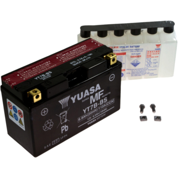 Motorradbatterie YT7B-BS Yuasa passend für Suzuki DR-Z  400 WVBC1112 2005, 39 PS, 29 kw