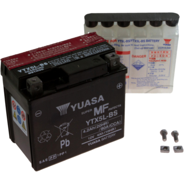 Motorcycle Battery YTX5L-BS YUASA fitting for Sherco SE Racing 125  2019, 