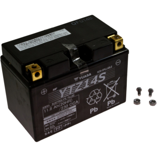 Motorcycle Battery YTZ14S YUASA fitting for KTM Super Enduro  950  2007, 98 PS, 72 kw