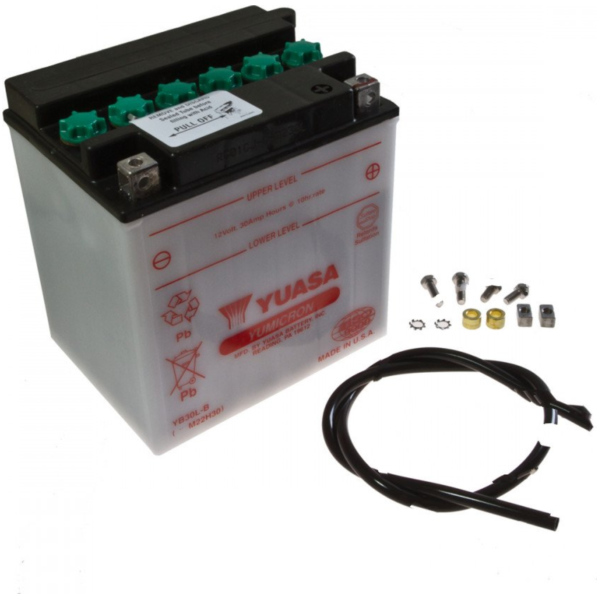 Motorradbatterie YB30L-B Yuasa passend für Polaris Ranger 4WD 700  2007, 40 PS, 29,4 kw