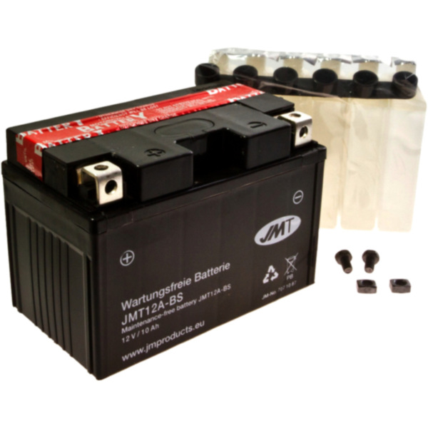 Motorcycle Battery YT12A-BS JMT fitting for Kawasaki J EditionABS 125 SC60010K3 2019, 13 PS, 9,45 kw