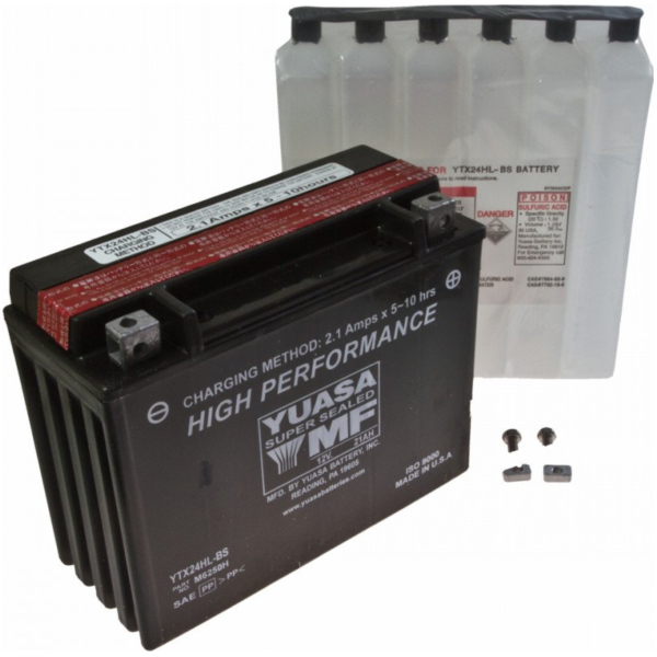 Motorcycle Battery YTX24HL-BS YUASA fitting for CAN-AM Spyder LimitedABS Halbautomatik 1330  2016, 115 PS, 85 kw