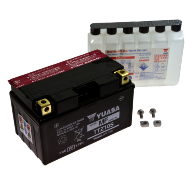 Motorcycle Battery TTZ10S-BS YUASA fitting for Honda CBF  500 PC39D 2007, 34 PS, 25 kw