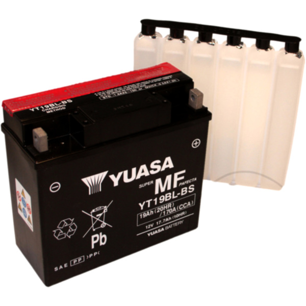 Motorcycle Battery YT19BL-BS YUASA fitting for BMW R ABS Doppelzündung 1150 R22/R11RT 2004, 95 PS, 70 kw