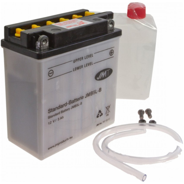 Motorradbatterie YB5L-B JMT passend für Yamaha TZR  250 2MA 1987, 50 PS, 37 kw