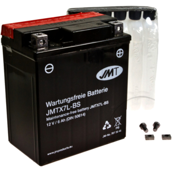 Motorcycle Battery YTX7L-BS JMT fitting for Honda CBF  600 PC38A 2007, 78 PS, 57 kw