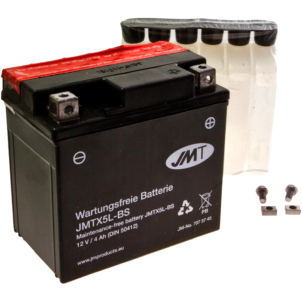 Motorcycle Battery YTX5L-BS JMT fitting for Beta RR Racing 250 ZD3E3043 2016, 10,2 PS, 7,5 kw