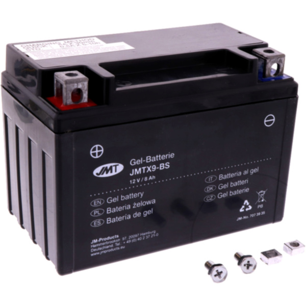 Motorradbatterie YTX9-BS Gel JMT