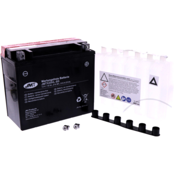 Motorcycle Battery YTX20HL-BS JMT fitting for Cectek/Herkules Quadrift LOF 525  2016, 40,8/20,4 PS, 30/15 kw