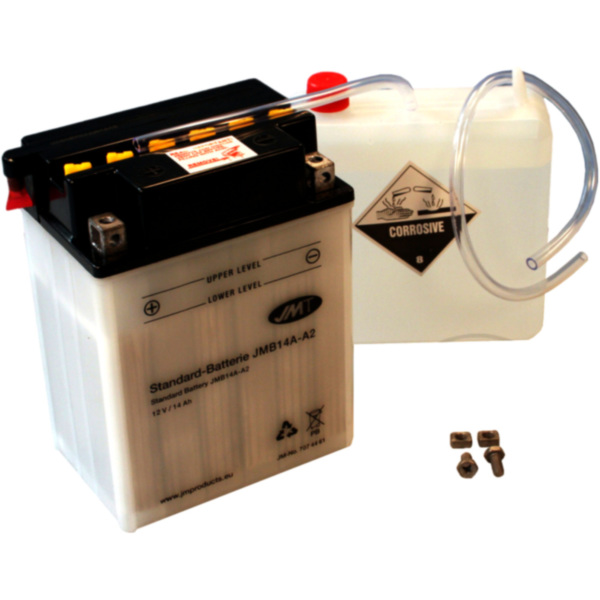 Motorradbatterie YB14A-A2 JMT passend für Kawasaki KEF Lakota Sport 300  2002, 21,5 PS, 15,8 kw