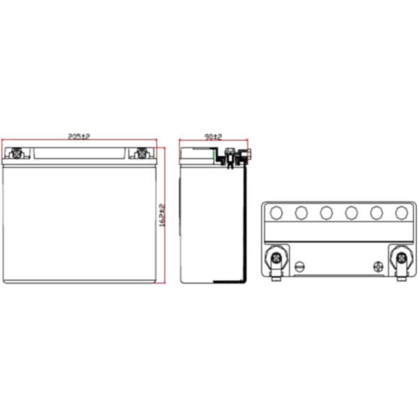 Motorcycle Battery VTB-6 V-TWIN JMT_1