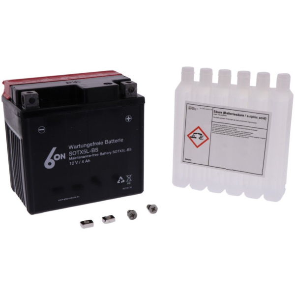 Motorcycle Battery YTX5L-BS 6-ON fitting for Sherco SEF Racing 250  2020, 