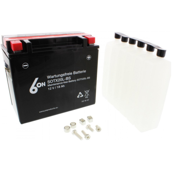 Motorcycle Battery YTX20L-BS 6-ON fitting for Indian Chieftain LimitedABS 1800  2019, 87 PS, 64 kw