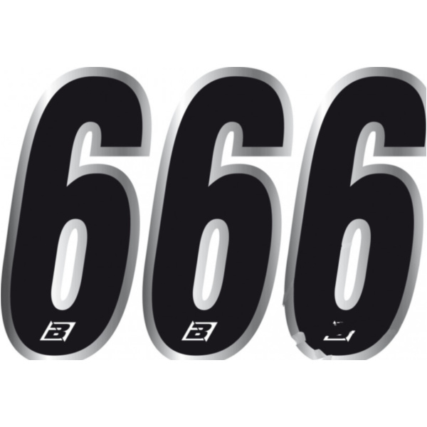 Race numbers no.6 black bird racing 1108324