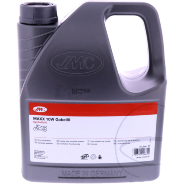 Gabelöl 10W 4 Liter JMC passend für Kawasaki GPZ  500 EX500D 1998, 60/50/34/27 PS, 44/37/25/20 kw