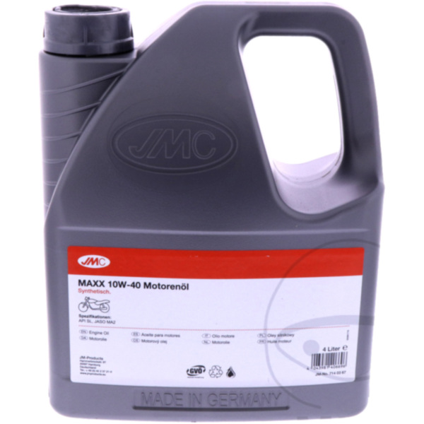 Motoröl 10W40 4T 4 Liter JMC 59401251 passend für Kawasaki GPZ  500 EX500D 1998, 60/50/34/27 PS, 44/37/25/20 kw
