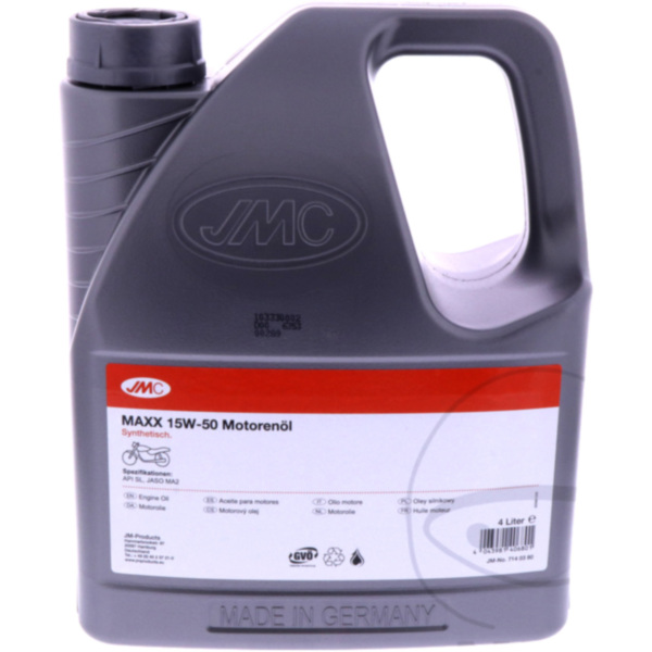 Engine oil 15w50 4-stroke 4l jmc fitting for Kymco Agility  50 U60000 2005, 3,5 PS, 2,6 kw