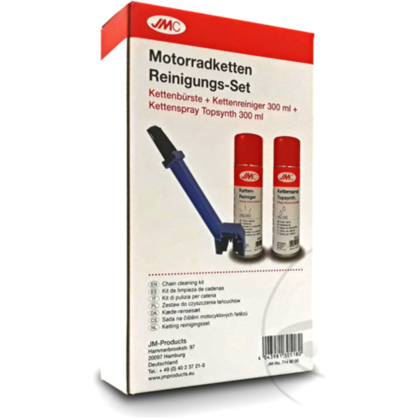 Raumpfleger Kettenreiniger Set JMC passend für Kawasaki GPZ  500 EX500D 1998, 60/50/34/27 PS, 44/37/25/20 kw