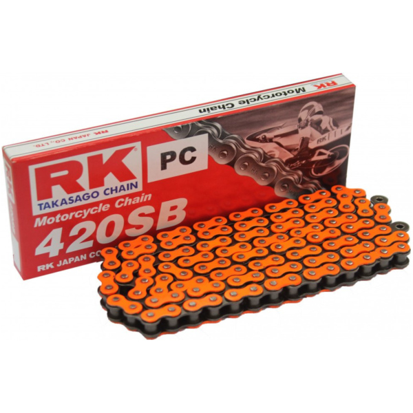 Motorradkette Antriebskette RK Standardkette orange 420 SB/136 PCRK420SB136