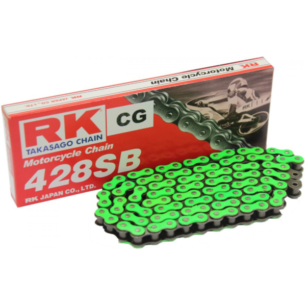 Motorradkette Antriebskette RK Standardkette GN428SB/136 passend für Sachs XTC Racing 125 675 2002, 15 PS, 11 kw