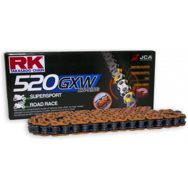 Motorradkette Antriebskette RK XW-Ringkette OR520GXW/114