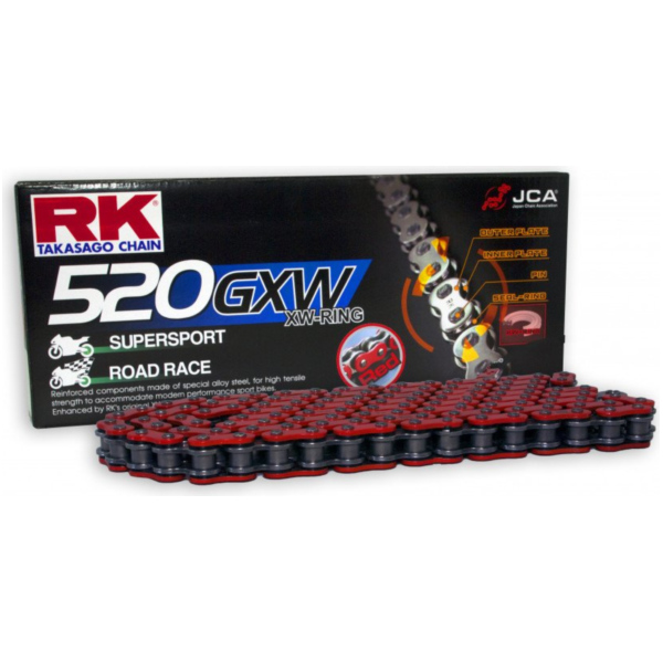 Motorradkette Antriebskette RK XW-Ringkette RT520GXW/114