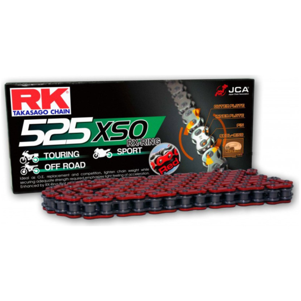Rk x-ring chain red 525xso/108