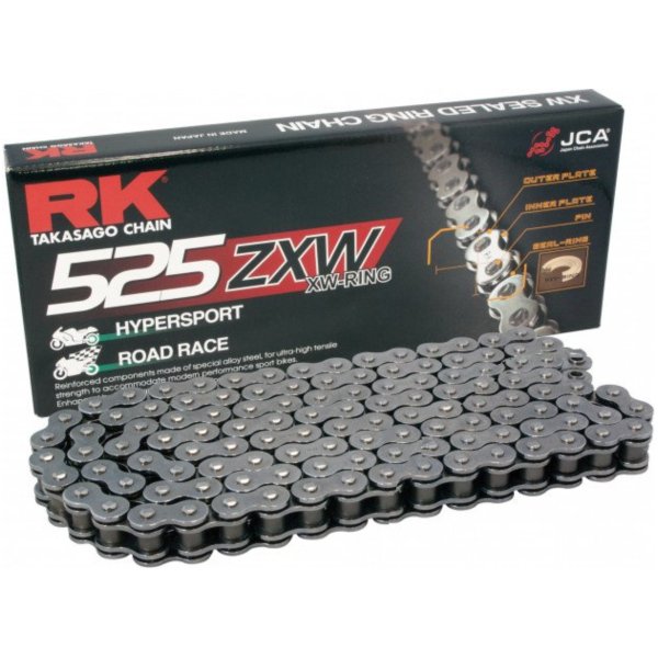 Motorradkette Antriebskette RK XW-Ringkette 525ZXW/112